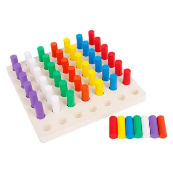 Montessori Materialer, Træ-Legetøj Pædagogiske Spil Cylinder Socket Blokke Træ-Matematik Legetøj, Som Børn Tidlig Pædagogisk Legetøj Gaver 0