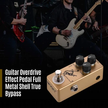 MOSKY Hest Guitar-Effekt-Pedal Overdrive Guitar-Pedal, Full Metal Shell True Bypass-Guitar-Dele & Tilbehør 0