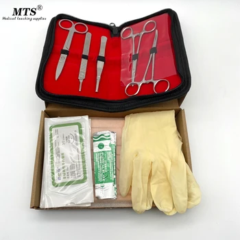 MTS Medicinsk student Hud Kirurgiske Suturer Training kit Komplet sæt medicinsk instrument Skalpel Sutur nål Nål klemme 3