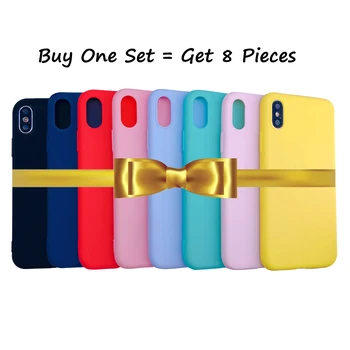 Multi Color Magic silikone mobiltelefon case for iPhone 5 5S SE 6s Plus X 7 8 Plus Magiske Gave Tilfældet for iPhone-11 Pro XR XS Antal Tilfælde indstilles 2