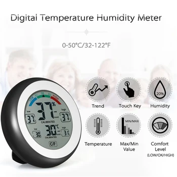 Multifunctionele Digital Bil Termometer Hygrometer Pyrometer & Digital Temperatur Luftfugtighed Meter Controller som Vejr Station 5