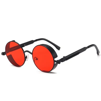 MUSELIFE Klassisk Gotisk Steampunk Solbriller solbriller Mænd Kvinder Brand Designer Vintage Runde Briller Mode Kørsel Goggle 4