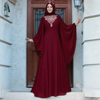 Muslimske Abaya Lace Dress Cardigan Lang Kjole Kjoler Kimono Jubah Ramadan Mellemøsten Thobe Gudstjeneste Islamiske Bøn Tøj 4