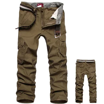 Mænd Cargo Bukser Militær Army Bukser Bomuld taktiske bukser Plus Size 30-44 Herre Lange Bukser 0