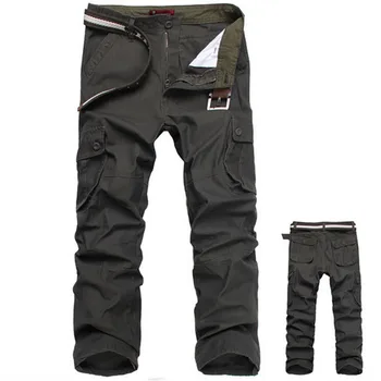 Mænd Cargo Bukser Militær Army Bukser Bomuld taktiske bukser Plus Size 30-44 Herre Lange Bukser 1