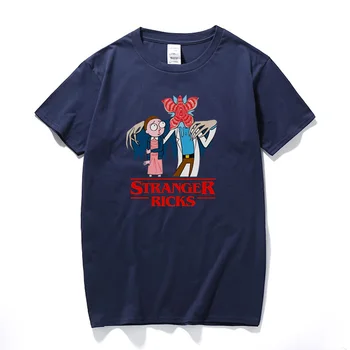 Mænd er Sjove T-Shirt Rick & Morty Mash Up Fremmed Ting Tshirt Fremmed Ricks Bomuld kortærmet T-shirt, Toppe Camisetas Hombre 3