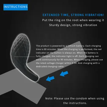 Mænd Masturbator Vibrerende Ringe USB-Genopladelige Mandlige Øge Penis Ring-Klitoris G-punkt Vibratorer Vibes Stimulatorer Sex Legetøj 3