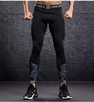 Mænd ' s Komprimering Bukser Mandlige Strømpebukser, Leggings til at Køre Gym Sport Fitness Quick Dry Fit Joggings Træning Sorte Bukser 0