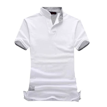 Mænds Afslappet T-Shirt Nye Mode V Hals kortærmet T-Shirt Herre Tøj Tendens Farve Blok Syning Top Tees Mandlige Solid t-Shirts 0