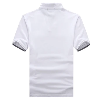 Mænds Afslappet T-Shirt Nye Mode V Hals kortærmet T-Shirt Herre Tøj Tendens Farve Blok Syning Top Tees Mandlige Solid t-Shirts 3