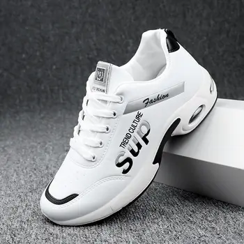 Mænds Hvid Sneakers 2021 Nye Mode Vulcanize Sko til Mænd af Høj Kvalitet, Fritids-Sko Platform Lace-up Gå Sport Træner 3