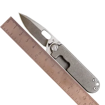 NAITHAWK TA.X Bærbare EDC Folde Kniv Titanium Håndtag D2 Blade 2