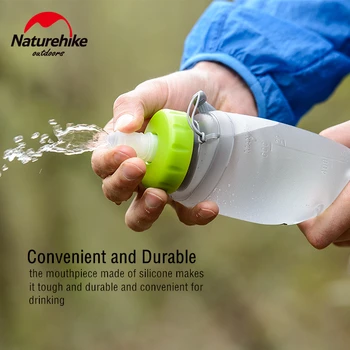 Naturehike Soft Flask Sammenklappelig Bærbare Silikone Vand Flasker Folde Ultralet Sports Bottle Kører Camping Vand Taske 1