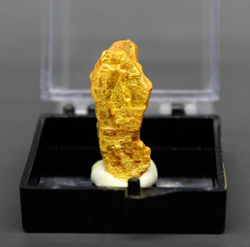 Naturlige orpiment Mineral prøver Arsen svovlholdigt malm Crystal mineral malm orpimentcollection prøver box størrelse 3.4 cm 28671