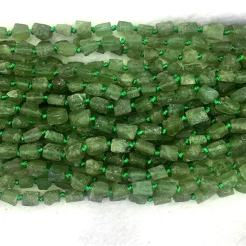 Naturlige Ægte Høj Kvalitet Grøn Apatit Fluorapatite Nugget Fri Form, Løs Hård sex Mat Facetteret Perler 5-7mm 15