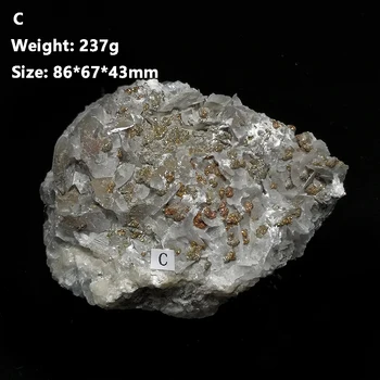 Natursten Calcit, Kvarts Pyrit Mineral Krystal-Prøve Fra Hunan-Provinsen, Kina A2-4 2