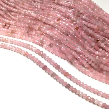 Natursten Facetteret Spredt Perler Pink Krystal Små Perler til smykkefremstilling af Forbrugsstoffer DIY-Halskæde og Armbånd Tilbehør 8638