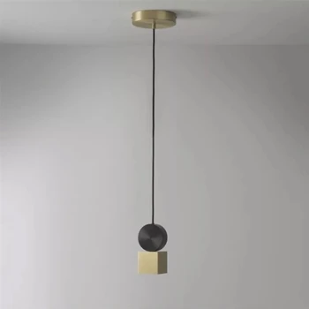 Nordisk restaurant lamper enkelt hoved soveværelse sengen indgang kreative bar LED post moderne lys luksus lysekrone 2860