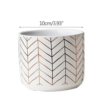Nordisk Runde Pletter, Keramik Flower Pot Indendørs Desktop Hvid Porcelæn Saftige Urtepotte Have Moderne Hjem Decor 5