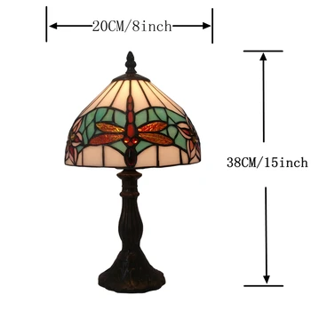 Nordisk solsikker pastorale retro bordlampe Tiffany glas bryllup gaver soveværelse belysning læselamper ved sengen personlighed 4