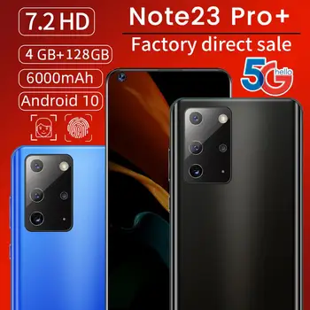 Note23 Pro+ Vand Drop Stor Skærm Smartphone 4+128G Hot Bøje Matteret Glas High-End Ét Stykke Tilbage Dække Dobbelt Kort Dobbelt Stå 5