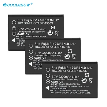 NP-120 FNP120 NP120 Batteri til Fujifilm FinePix F10 F11 Zoom M603 MX4 603 batería celular DLI7 2200mAh np-120 Kamera Batterie 3