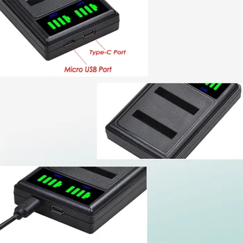 NP-BD1 LED Dual USB Batteri Oplader Type C til Sony NP-FT NP-FR1 NP-FD1 NP-BD1 Batteri Sony DSC-P100 P120 P150 P200 T5 T50 T70