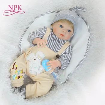 NPK blød silikone vinyl bebes genfødt naturtro baby full body dukke VICTORIA boneca reborn baby Julegave til piger 4