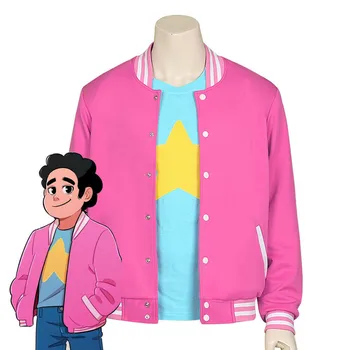 Ny Animationsfilm Steven Univers cosplay Steven Mekanisk Univers, høj kvalitet, 1:1 frakke, jakke, skjorte kortærmet voksen afslappet outfit 2