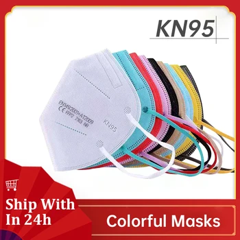 NY Lavere pris FFP2 Mascarillas CE-Maske KN95 Maske Sikker Munden Maske Ansigt 5 Lag Farverige Maske, Filter Åndedrætsværn med Voksne Masker