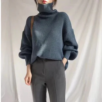 Ny Mode 2020 Høj krave elegant kvinders rullekrave sweatere vinter klude jersey jumpere 17477
