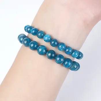 Ny Mode Blå Apatit Armbånd natursten Løse Perler 8 mm Til Kvinder, Mænd Bedste Ven Fødselsdag, Ferie Gave 1