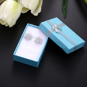 Ny mode Cubic zirconia stud øreringe pige crystal øreringe til kvinder bruden bryllup Christmas festival Øre smykker Tilbehør 3