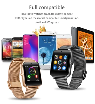 Ny Smart Ur Metal Rem Bluetooth Håndled Smartwatch Støtte Sim-TF Kort Android&IOS Se Multi-sprog relogio inteligente 2