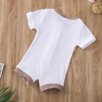 NYE 2020 Nyfødte Spædbarn Baby Drenge Piger Tøj Romper ShortSleeves Jumpsuit Heldragt Outfit 0-18M 3