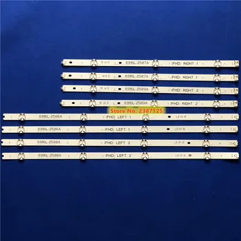 Nye 8 STK LED-Baggrundsbelysning Strip Bar For 49
