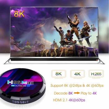 Nye Ankomst H96 ANTAL X4 Smart TV BOKS Android 10 Amlogic S905X4 TVBOX H. 265 8K Ultra HD-Skærm På 2,4 G&5G Wifi 3D-Set-Top-Boks 0