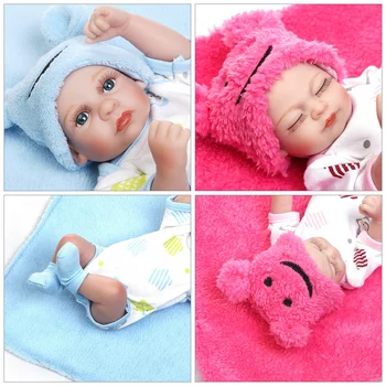 Nye Bebe reborn dukke legetøj billige slicone reborn baby dolls mini twin wholesale Gift Doll Jul søde baby 0