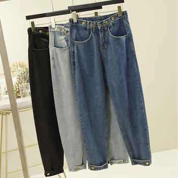 Nye Boyfriend Jeans Vintage Høj Vidste Jeans Kvinder 2019 Forår Sommer Denim Harem Bukser Løs Casual Bukser Mødre Jeans