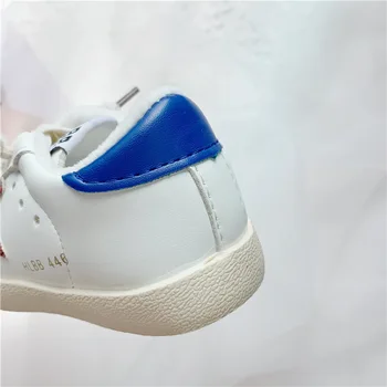 Nye børn sportssko koreanske drenge' casual sko med blød bund piger stjerne pailletter lille hvid sko til børn casual sko 5