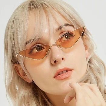 Nye Cat Eye Vintage Solbriller Kvinder Sød Sexet Lille Ramme solbriller Til Kvinder Orange UV400 Nuancer Oculos De Sol Feminino 1