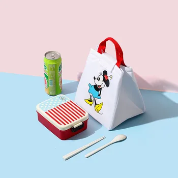 Nye Disney Mickey tegnefilm søde madpakken stor kapacitet aluminium folie isolering bag picnic lunch box frokost taske 0