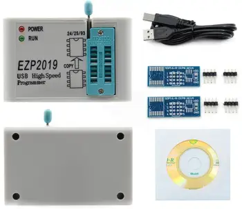 Nye EZP2019+ High Speed USB SPI Programmør Bedre end EZP2013 EZP2010 2011Support 24 25 26 93 25 EEPROM Flash Bios+5 adaptere