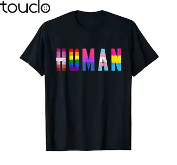 Nye Fashion Mærke Tøj MENNESKELIGE Flag LGBT-Gay Pride Måned Transseksuelle T-Shirt T-Shirts 0
