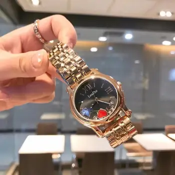 Nye fashion mærke ure massivt stål bælte oprindelige dobbelt snap-spænde smarte bevæge sig frit kærlighed diamant gave først vælge for kvinder 0