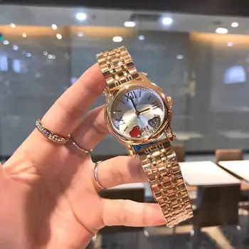 Nye fashion mærke ure massivt stål bælte oprindelige dobbelt snap-spænde smarte bevæge sig frit kærlighed diamant gave først vælge for kvinder 1