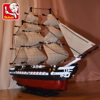Nye Gamle Skib, Båd Byggesten Kits Forfatning Sejlads Pædagogiske Tal Mursten Legetøj Til Børn Julegave 2