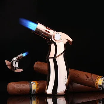 Nye Jobon Vindtæt Cigar Metal sprøjtepistol Lettere Kraftig, Triple Brænder Lysere Jet Turbo GRILL Butan Gas Lighter Gadgets For Mænd 1