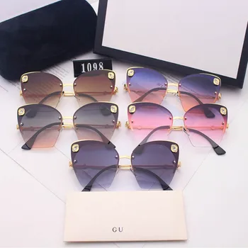 Nye Kvinder Solbriller Butterfly Farverige Designer Mærke Solbriller Høj Kvalitet Halv Frame Sunglassesuv400 1