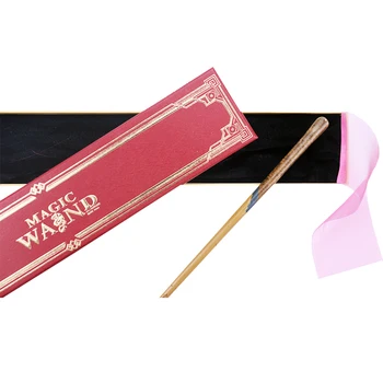 Nye Metal Core Newt Magic Wand Pottere Lucius Dumbledore Bellatrix Fortravlet Magiske Tryllestav Red Ribbon Box Pack Kort og Billet Gaver 0